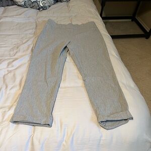 Tribal Gray Ankle Cropped Pants with Tapered Fit
